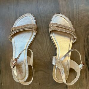 Elegant Gold Strappy Sandals